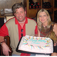 With his wife, Brenda With his wife, Brenda